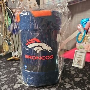Denver Broncos Navy & Orange Plush Throw Blanket 50 In × 60 In